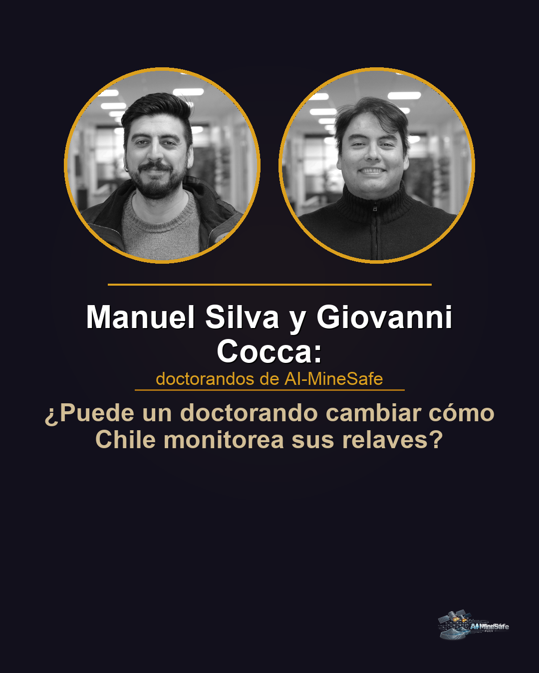 Manuel Silva y Giovanni Cocca: doctorandos de AI-MineSafe