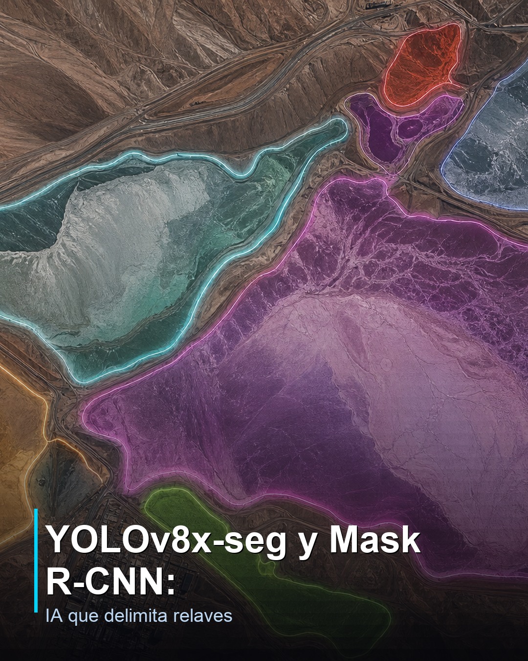 YOLOv8x-seg y Mask R-CNN: IA que delimita relaves